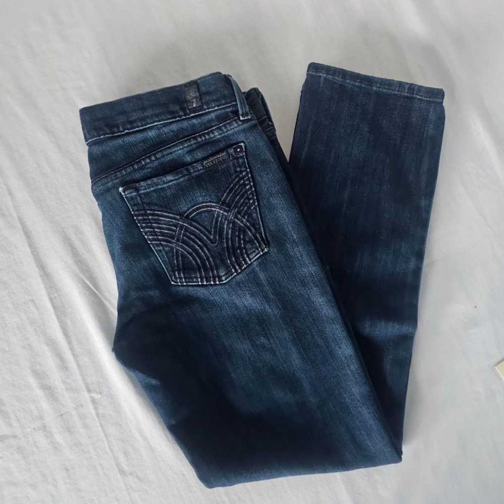 7 For‎ All Mankind Straight Leg Jeans Women's 29 | Go-To Premium Denim EUC